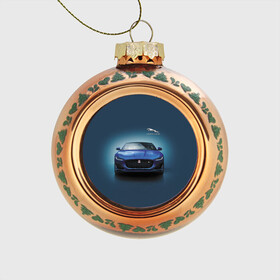Стеклянный ёлочный шар с принтом Jaguar в Новосибирске, Стекло | Диаметр: 80 мм | Тематика изображения на принте: car | jaguar | power | predator | автомобиль | мощь | хищник | ягуар