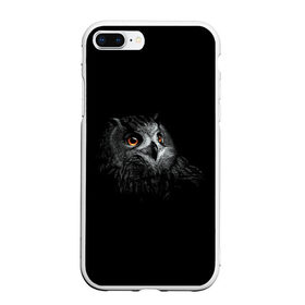 Чехол для iPhone 7Plus/8 Plus матовый с принтом Сова в Новосибирске, Силикон | Область печати: задняя сторона чехла, без боковых панелей | голова совы | звери | сова.птицы | совы