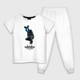 Детская пижама хлопок с принтом Watch Dogs: Legion в Новосибирске, 100% хлопок |  брюки и футболка прямого кроя, без карманов, на брюках мягкая резинка на поясе и по низу штанин
 | boy | ctos | dedsec | logo game | watch dogs | боец | будущее | вотч догс | игра | игроман | киберпанк | лазутчик | легион | логотипы игр | лондон | маркус | парень | паркур | пацаны | ренч | сторожевые собаки | хакеры
