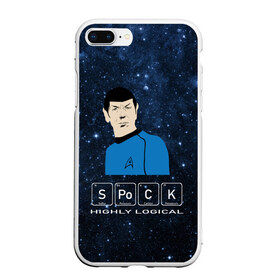 Чехол для iPhone 7Plus/8 Plus матовый с принтом SPOCK (Z) в Новосибирске, Силикон | Область печати: задняя сторона чехла, без боковых панелей | Тематика изображения на принте: spock | spok | star trek | startrek | вулканец | звездный путь | звездный флот | логика | спок | телесериал | энтерпрайз