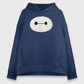 Женское худи Oversize хлопок с принтом Baymax в Новосибирске, френч-терри — 70% хлопок, 30% полиэстер. Мягкий теплый начес внутри —100% хлопок | боковые карманы, эластичные манжеты и нижняя кромка, капюшон на магнитной кнопке | baymax | big hero 6 | disney | vdkimel | бэймакс | город героев 6 | дисней