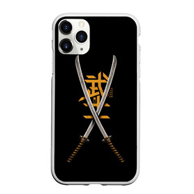 Чехол для iPhone 11 Pro Max матовый с принтом 2 Katanas в Новосибирске, Силикон |  | art | chinese character | katanas | swords | арт | катаны | китайский иероглиф | мечи