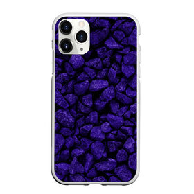 Чехол для iPhone 11 Pro Max матовый с принтом Purple-$tone$ в Новосибирске, Силикон |  | Тематика изображения на принте: abstraction | forms | gravel | pebbles | purple | stones | texture | абстракция | галька | гравий | камни | текстура | фиолетовый | формы