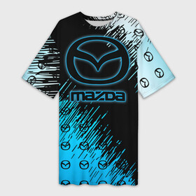 Платье-футболка 3D с принтом MAZDA в Новосибирске,  |  | 2020 | auto | mazda | sport | авто | автомобиль | автомобильные | бренд | мазда | марка | машины | спорт