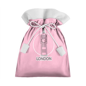 Подарочный 3D мешок с принтом Биг Бен, Лондон, London в Новосибирске, 100% полиэстер | Размер: 29*39 см | big ben | clock | england | europe | london | pink | travel | англия | башня | башня елизаветы | биг бен | великобритания | европа | иконка | круг | лондон | надпись | путешествия | розовый | символ | часы
