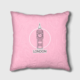 Подушка 3D с принтом Биг Бен, Лондон, London в Новосибирске, наволочка – 100% полиэстер, наполнитель – холлофайбер (легкий наполнитель, не вызывает аллергию). | состоит из подушки и наволочки. Наволочка на молнии, легко снимается для стирки | Тематика изображения на принте: big ben | clock | england | europe | london | pink | travel | англия | башня | башня елизаветы | биг бен | великобритания | европа | иконка | круг | лондон | надпись | путешествия | розовый | символ | часы