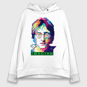 Женское худи Oversize хлопок с принтом John Lennon Imagine в Новосибирске, френч-терри — 70% хлопок, 30% полиэстер. Мягкий теплый начес внутри —100% хлопок | боковые карманы, эластичные манжеты и нижняя кромка, капюшон на магнитной кнопке | beatles | imagine | john | lennon | the beatles | битлз | битлы | группа | джон | купить | леннон | леннона | очки | рок н ролл | с группы | хиппи