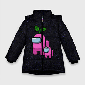 Зимняя куртка для девочек 3D с принтом Among us Pink+ kid Pink в Новосибирске, ткань верха — 100% полиэстер; подклад — 100% полиэстер, утеплитель — 100% полиэстер. | длина ниже бедра, удлиненная спинка, воротник стойка и отстегивающийся капюшон. Есть боковые карманы с листочкой на кнопках, утяжки по низу изделия и внутренний карман на молнии. 

Предусмотрены светоотражающий принт на спинке, радужный светоотражающий элемент на пуллере молнии и на резинке для утяжки. | among | among us | among us impostor | among us lime | among us lime+ kid lime | among us pink+ kid pink | among us red+ kid red | among us предатель | imposter | амонг | амонг ас | амонг ас предатель | игра про космос | космос | предатель