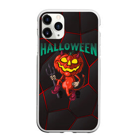 Чехол для iPhone 11 Pro матовый с принтом Halloween в Новосибирске, Силикон |  | Тематика изображения на принте: blood | diablo | haloween | horror | дьявол | зомби | кости | кровь | мозги | мясо | страшилка | ужасы | хеллоуин | хелоуин