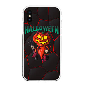 Чехол для iPhone XS Max матовый с принтом Halloween в Новосибирске, Силикон | Область печати: задняя сторона чехла, без боковых панелей | Тематика изображения на принте: blood | diablo | haloween | horror | дьявол | зомби | кости | кровь | мозги | мясо | страшилка | ужасы | хеллоуин | хелоуин