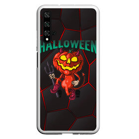 Чехол для Honor 20 с принтом Halloween в Новосибирске, Силикон | Область печати: задняя сторона чехла, без боковых панелей | Тематика изображения на принте: blood | diablo | haloween | horror | дьявол | зомби | кости | кровь | мозги | мясо | страшилка | ужасы | хеллоуин | хелоуин