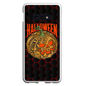 Чехол для Samsung S10E с принтом Halloween в Новосибирске, Силикон | Область печати: задняя сторона чехла, без боковых панелей | blood | diablo | haloween | horror | дьявол | зомби | кости | кровь | мозги | мясо | страшилка | ужасы | хеллоуин | хелоуин