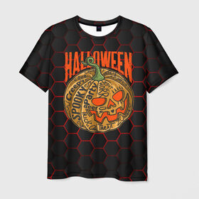Мужская футболка 3D с принтом Halloween в Новосибирске, 100% полиэфир | прямой крой, круглый вырез горловины, длина до линии бедер | blood | diablo | haloween | horror | дьявол | зомби | кости | кровь | мозги | мясо | страшилка | ужасы | хеллоуин | хелоуин