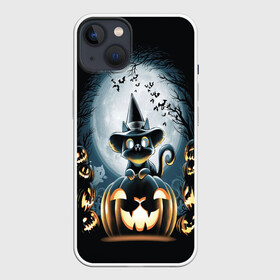 Чехол для iPhone 13 с принтом Хэллоуин Кот в Новосибирске,  |  | 2020 | cat | cats | halloween | джек | киса | кисуля | кот | котик | коты | кошечка | ленивец | мяу | октябрь | панда | призрак | призраки | собака | тыква | хеллоуин | хелоуин | хэллоуин | хэлоуин | черный кот | щеночек