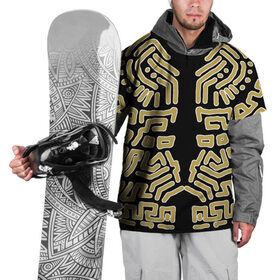 Накидка на куртку 3D с принтом узор, фэнтези, в Новосибирске, 100% полиэстер |  | аборигены | игры | индеец | музыка | орнамент | плетение | растительность | татуировка | узор | фэнтези | черное | этническое