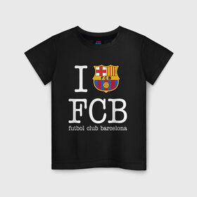 Детская футболка хлопок с принтом Barcelona FC в Новосибирске, 100% хлопок | круглый вырез горловины, полуприлегающий силуэт, длина до линии бедер | barca | barcelona | club | fc | leo messi | soccer | spanish | барса | барселона | испанский | клуб | лео месси | фк | футбол | футбольный
