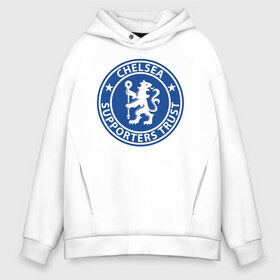 Мужское худи Oversize хлопок с принтом Chelsea FC в Новосибирске, френч-терри — 70% хлопок, 30% полиэстер. Мягкий теплый начес внутри —100% хлопок | боковые карманы, эластичные манжеты и нижняя кромка, капюшон на магнитной кнопке | blue | chelsea | club | english | fc | football | london | retirees | soccer | английский | клуб | лондон | пенсионеры | синие | фк | футбол | футбольный | челси