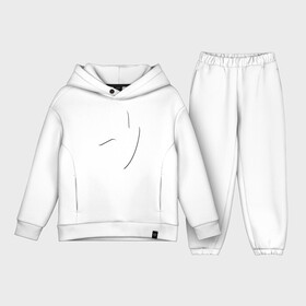 Детский костюм хлопок Oversize с принтом огонёк white в Новосибирске,  |  | drive | drive fitness | драйв | драйв фитнес