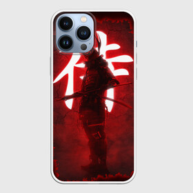 Чехол для iPhone 13 Pro Max с принтом NEON SAMURAI в Новосибирске,  |  | катана | красное | неон | неоновый самурай | самурай | стиль | тренд | япония