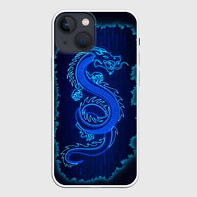 Чехол для iPhone 13 mini с принтом NEON DRAGON в Новосибирске,  |  | дракон | китайский дракон | неон | неоновый дракон