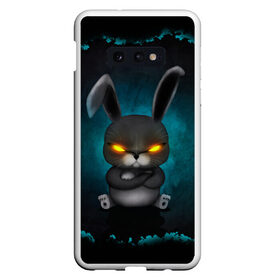 Чехол для Samsung S10E с принтом NEON HARE в Новосибирске, Силикон | Область печати: задняя сторона чехла, без боковых панелей | животное | заяц | злое | злые глаза | кролик | неон | плюшевое