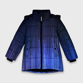 Зимняя куртка для девочек 3D с принтом Эквалайзер настроения (Z) в Новосибирске, ткань верха — 100% полиэстер; подклад — 100% полиэстер, утеплитель — 100% полиэстер. | длина ниже бедра, удлиненная спинка, воротник стойка и отстегивающийся капюшон. Есть боковые карманы с листочкой на кнопках, утяжки по низу изделия и внутренний карман на молнии. 

Предусмотрены светоотражающий принт на спинке, радужный светоотражающий элемент на пуллере молнии и на резинке для утяжки. | dj | equalizer | texture | диджей | мода | модная | музыкальна | полоски | прикольная | текстура | темброблок | эквалайзер | экволайзер