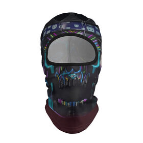 Балаклава 3D с принтом Watch Dogs Legion Skull Mask в Новосибирске, 100% полиэстер, ткань с особыми свойствами — Activecool | плотность 150–180 г/м2; хорошо тянется, но при этом сохраняет форму. Закрывает шею, вокруг отверстия для глаз кайма. Единый размер | Тематика изображения на принте: 