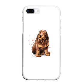 Чехол для iPhone 7Plus/8 Plus матовый с принтом Щенок в Новосибирске, Силикон | Область печати: задняя сторона чехла, без боковых панелей | животные | звери | пес | собака | щенок