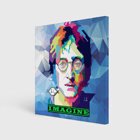 Холст квадратный с принтом Джон Леннон Imagine в Новосибирске, 100% ПВХ |  | beatles | imagine | john | lennon | the beatles | битлз | битлы | группа | джон | купить | леннон | леннона | очки | рок н ролл | с группы | хиппи