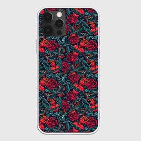 Чехол для iPhone 12 Pro Max с принтом Тату в Новосибирске, Силикон |  | рисунок | роза | сердце | татуировка | цветок