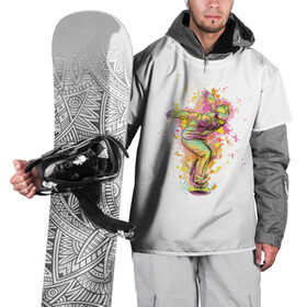 Накидка на куртку 3D с принтом Сноуборд в Новосибирске, 100% полиэстер |  | Тематика изображения на принте: лыжник | сноуборд | сноубордист | спорт | спортсмен