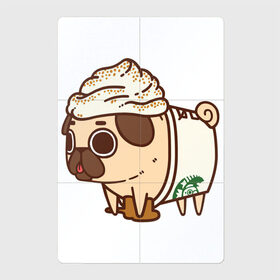 Магнитный плакат 2Х3 с принтом Сладкий мопс в Новосибирске, Полимерный материал с магнитным слоем | 6 деталей размером 9*9 см | арт | кофе | мопс | мороженное | рисунок | сладкий | сладость | собака в костюме | собака в костюмчике | шоколад