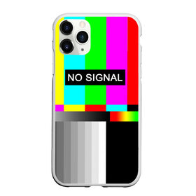 Чехол для iPhone 11 Pro матовый с принтом NO SIGNAL в Новосибирске, Силикон |  | Тематика изображения на принте: no signal | не работает | нет сигнала | полосы | профилактика | радуга
