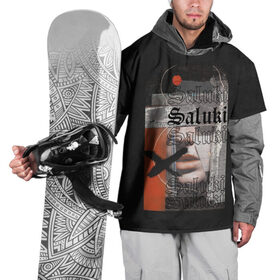 Накидка на куртку 3D с принтом SALUKI в Новосибирске, 100% полиэстер |  | rap | saluki | saluki rap | рэп | рэпер | салюки