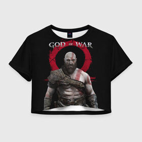 Женская футболка Crop-top 3D с принтом God of War в Новосибирске, 100% полиэстер | круглая горловина, длина футболки до линии талии, рукава с отворотами | armor | atreus | axe | cory barlog | god of war | kratos | loki | nextgen | playstation 5 | ps5 | santa monica studiogames | атрей | бог войны | броня | игры | кори барлог | кратос | локи | некстген | плейстейшен 5 | пс5 | рагнарек | рыцарь | топор