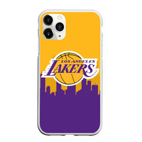 Чехол для iPhone 11 Pro матовый с принтом LOS ANGELES LAKERS в Новосибирске, Силикон |  | Тематика изображения на принте: 24 lakers | kobe bryant | lakers | los angeles lakers | баскетбол. | коби брайант | лос анджелес лейкерс | лосанджелес лейкерс