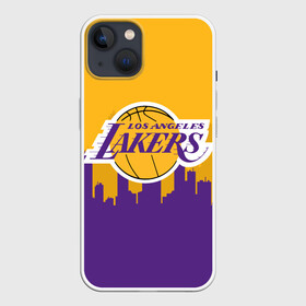 Чехол для iPhone 13 с принтом LOS ANGELES LAKERS в Новосибирске,  |  | 24 lakers | kobe bryant | lakers | los angeles lakers | баскетбол. | коби брайант | лос анджелес лейкерс | лосанджелес лейкерс