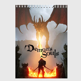 Скетчбук с принтом Demons Souls в Новосибирске, 100% бумага
 | 48 листов, плотность листов — 100 г/м2, плотность картонной обложки — 250 г/м2. Листы скреплены сверху удобной пружинной спиралью | armor | dark souls | demons souls | dragon | fire | games | knight | namco bandai | nextgen | playstation 5 | praise the sun | ps5 | броня | восславь солнце | дарк соулс | демон соулс | дракон | игры | некстген | огонь | плейстейшен 5 | пс5 | рыцарь | тем