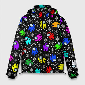 Мужская зимняя куртка 3D с принтом Snowfall impostors в Новосибирске, верх — 100% полиэстер; подкладка — 100% полиэстер; утеплитель — 100% полиэстер | длина ниже бедра, свободный силуэт Оверсайз. Есть воротник-стойка, отстегивающийся капюшон и ветрозащитная планка. 

Боковые карманы с листочкой на кнопках и внутренний карман на молнии. | among us | ice | impostor | merry | snow | winter | амонг ас | девочкам | детям | зима | инопланетяне | космические | космонавты | мальчикам | новогодние | новый год | персонажи | предатель | рождество | самозванец | снег