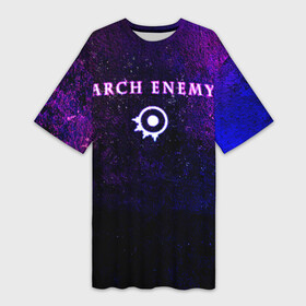 Платье-футболка 3D с принтом Arch Enemy. Neon logo в Новосибирске,  |  | archenemy | band | bodom | deathmetal | electroguitars | guitars | hard rock | legends | metal | metalhead | progressive | rock | rock legends | rockon | shred | trash | гитары | метал | металхед | рок | рок легенды | рокконцерт | тяжеляк | хардрок