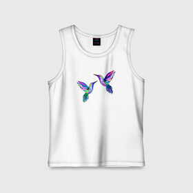 Детская майка хлопок с принтом Колибри в Новосибирске,  |  | angel | bird | butterfly | parrot | summer | tropical | wings | ангел | бабочки | джунгли | животные | красочные | крылья | летний | лето | перья | попугай | природа | птица | птичка | радужные | райский | стриж | тропики