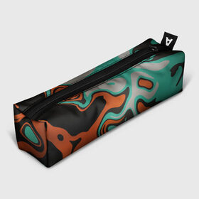 Пенал 3D с принтом Абстракиця в Новосибирске, 100% полиэстер | плотная ткань, застежка на молнии | абстрактный | геометрический рисунок | геометрия | зеленая | зеленый | корея | краски | кружево | неон | оранжевая | оранжевый | рисунок | текстура | узор | черная | черный | япония