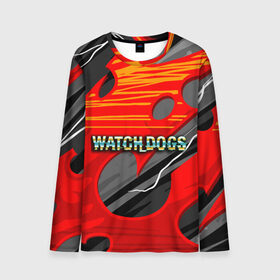 Мужской лонгслив 3D с принтом Watch Dogs Recing в Новосибирске, 100% полиэстер | длинные рукава, круглый вырез горловины, полуприлегающий силуэт | dogs | legion | logo | text | watch | взлом | игра | легион | лого | символ | текст | хак | хакер | хакеры