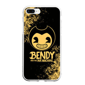 Чехол для iPhone 7Plus/8 Plus матовый с принтом Bendy And The Ink Machine в Новосибирске, Силикон | Область печати: задняя сторона чехла, без боковых панелей | bendy | bendy and the ink machine | бенди | бени | бенни | бэнди | детская | детям | игра | капли | компьютерная игра | краска | машина | подтеки | ужастик | чернила | чернильная