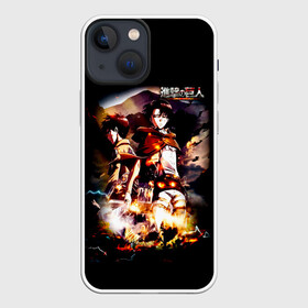 Чехол для iPhone 13 mini с принтом Постер АТАКИ ТИТАНОВ в Новосибирске,  |  | anime | attack on titan | аниме | армин арлерт | атак он титан | атака на титанов | атака титанов | великаны | гарнизон | колоссальный | леви | легион разведки | лого | манга | микаса аккерман | разведкорпус