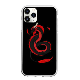 Чехол для iPhone 11 Pro Max матовый с принтом RED DRAGON в Новосибирске, Силикон |  | Тематика изображения на принте: amoled | дракон | дракон с хвостом | китайский дракон | китайский праздник