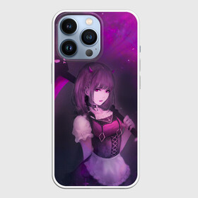 Чехол для iPhone 13 Pro с принтом Anime girl demon в Новосибирске,  |  | anime | demon | girl | аниме | девушка | демон | коса | рога