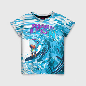 Детская футболка 3D с принтом Brawl STARS (surfing) в Новосибирске, 100% гипоаллергенный полиэфир | прямой крой, круглый вырез горловины, длина до линии бедер, чуть спущенное плечо, ткань немного тянется | brawl | break dance | leon | moba | stars | supercell | surfing | игра | коллаборация | коллаж | паттерн