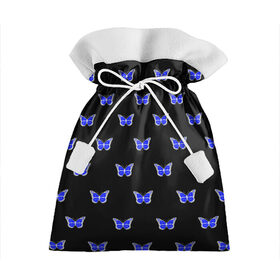 Подарочный 3D мешок с принтом Синие бабочки в Новосибирске, 100% полиэстер | Размер: 29*39 см | бабочка | бабочки | воздух | живность природы | красивая бабочка | красота природы | крылья | летать | летают | летающее насекомое | летающие бабочки | насекомые | порхание | порхать