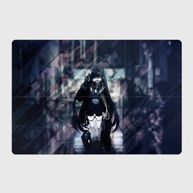Магнитный плакат 3Х2 с принтом Anime Cyber в Новосибирске, Полимерный материал с магнитным слоем | 6 деталей размером 9*9 см | anime | cyber | mask | аниме тян | в маске | девушка | кибер